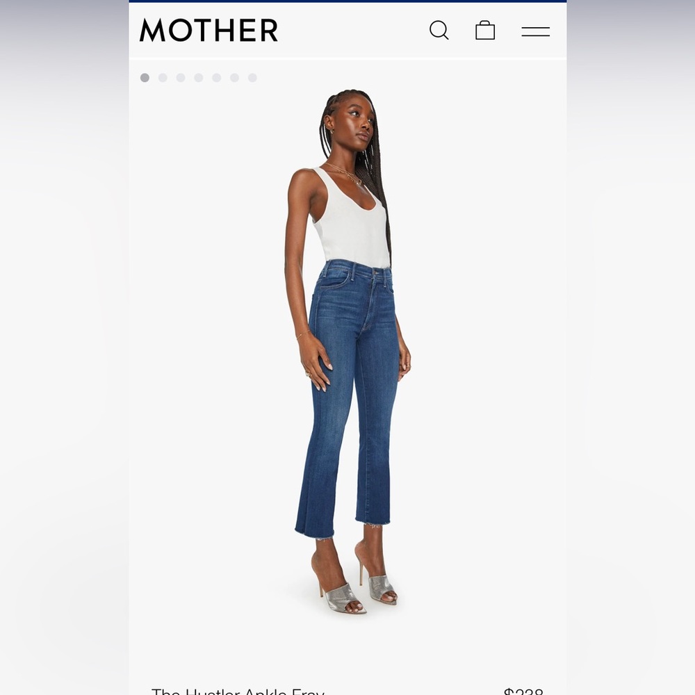 Mother jeans the hustler ankle fray size 27